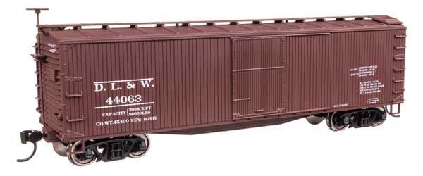 WalthersMainline HO 40' Double Sheathed Wood Boxcar - Ready to Run -- Delaware, Lackawanna & Western #44063