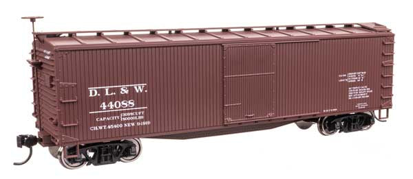 WalthersMainline HO 40' Double Sheathed Wood Boxcar - Ready to Run -- Delaware, Lackawanna & Western #44088