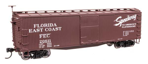 WalthersMainline HO 40' Double Sheathed Wood Boxcar - Ready to Run -- Florida East Coast #20611