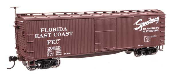WalthersMainline HO 40' Double Sheathed Wood Boxcar - Ready to Run -- Florida East Coast #20620