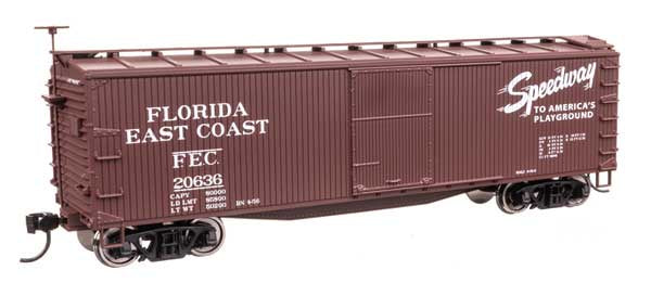 WalthersMainline HO 40' Double Sheathed Wood Boxcar - Ready to Run -- Florida East Coast #20636