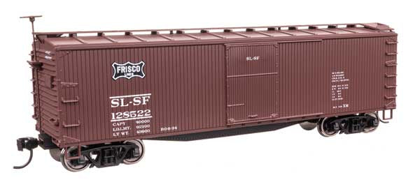 WalthersMainline HO 40' Double Sheathed Wood Boxcar - Ready to Run -- St. Louis-San Francisco #128522 (Frisco)