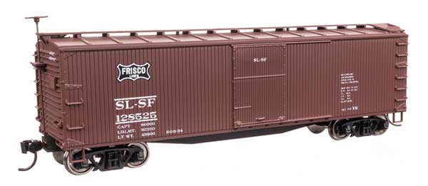 WalthersMainline HO 40' Double Sheathed Wood Boxcar - Ready to Run -- St. Louis-San Francisco #128525 (Frisco)