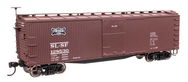 WalthersMainline HO 40' Double Sheathed Wood Boxcar - Ready to Run -- St. Louis-San Francisco #128530 (Frisco)