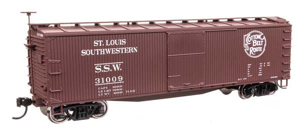 WalthersMainline HO 40' Double Sheathed Wood Boxcar - Ready to Run -- Cotton Belt-St. Louis Southwestern SSW #31009