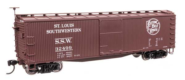 WalthersMainline HO 40' Double Sheathed Wood Boxcar - Ready to Run -- Cotton Belt-St. Louis Southwestern SSW #32499