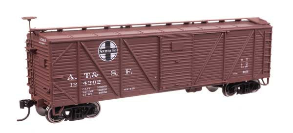 WalthersMainline HO 40' ARA Single Sheathed Boxcar - Ready to Run -- Atchison, Topeka & Santa Fe #124302 (A. T.& S. F. Style; Circle-Cross Logo)