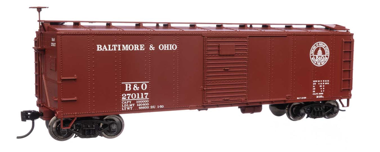 WalthersMainline HO 40' Early X29 Boxcar - Ready to Run -- Baltimore & Ohio #270117