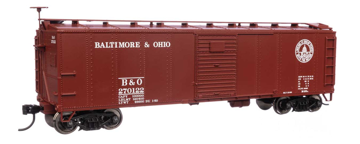 WalthersMainline HO 40' Early X29 Boxcar - Ready to Run -- Baltimore & Ohio #270122