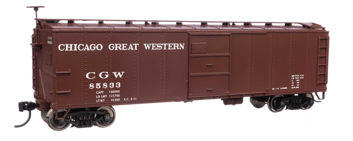 WalthersMainline HO 40' Early X29 Boxcar - Ready to Run -- Chicago Great Western #85833