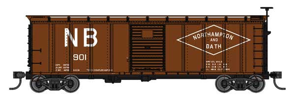WalthersMainline HO 40' Steel Boxcar with Murphy Ends - Ready to Run -- Northampton & Bath #901
