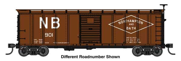WalthersMainline HO 40' Steel Boxcar with Murphy Ends - Ready to Run -- Northampton & Bath #922