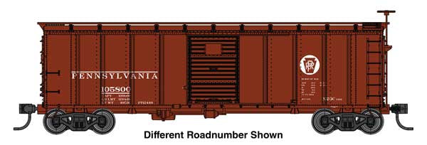 WalthersMainline HO 40' Steel Boxcar with Murphy Ends - Ready to Run -- Pennsylvania Railroad (PRR) #105804
