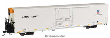 Walthers Mainline HO 72' Modern Refrigerator Boxcar - Ready to Run -- Union Pacific(R) ARMN #112462 white, high reporting mark, shield & slogan