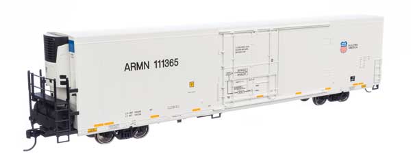WalthersMainline HO 72' Modern Refrigerator Boxcar - Ready to Run -- Union Pacific(R) ARMN #111365 white, high reporting mark, shield & slogan