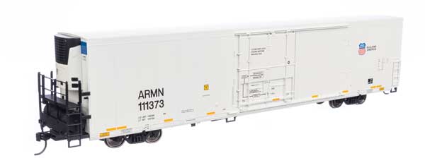 WalthersMainline HO 72' Modern Refrigerator Boxcar - Ready to Run -- Union Pacific(R) ARMN #111373 white, low reporting mark, high shield & slogan