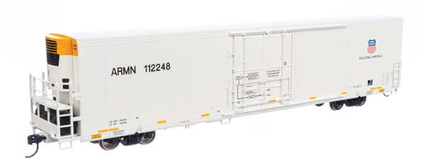 WalthersMainline HO 72' Modern Refrigerator Boxcar - Ready to Run -- Union Pacific(R) ARMN #112248 white, high reporting mark, shield & slogan