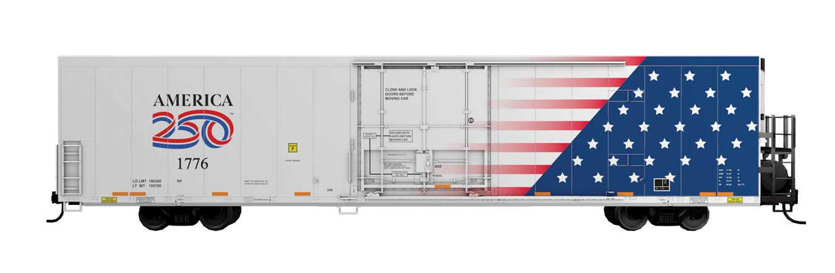 WalthersMainline HO 72' Modern Refrigerator Boxcar - Ready to Run -- America250(TM) #2026