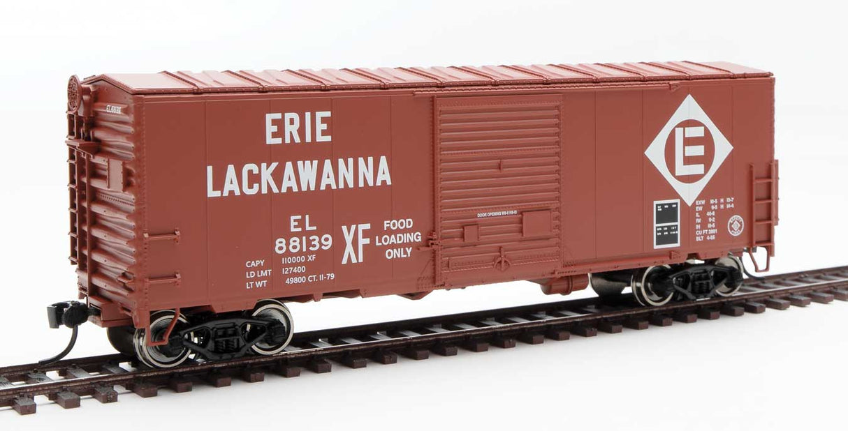 Walthers Mainline 40' ACF Modernized Welded Boxcar w/8' Youngstown Door - Ready to Run -- Erie-Lackawanna #88139 - 910-45001