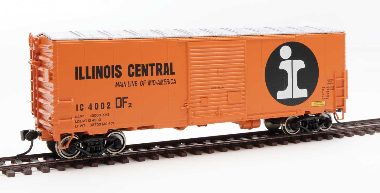 Walthers Mainline 40' ACF Modernized Welded Boxcar w/8' Youngstown Door - Ready to Run -- Illinois Central #4002 - 910-45008