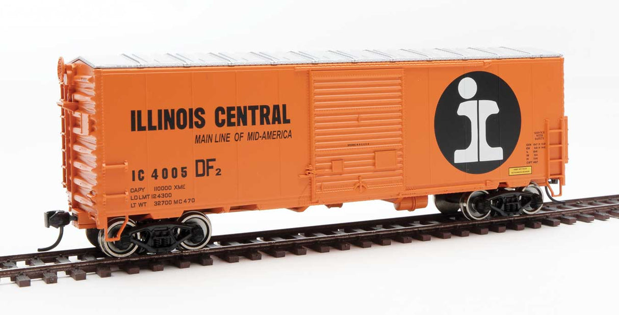 Walthers Mainline 40' ACF Modernized Welded Boxcar w/8' Youngstown Door - Ready to Run -- Illinois Central #4005 - 910-45009