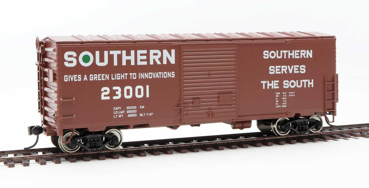 Walthers Mainline 40' ACF Modernized Welded Boxcar w/8' Youngstown Door - Ready to Run -- Southern #23001 - 910-45022