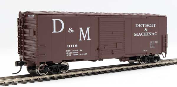 Walthers Mainline 40' ACF Modernized Welded Boxcar w/8' Youngstown Door - Ready to Run -- Detroit & Mackinac #3118 - 910-45031