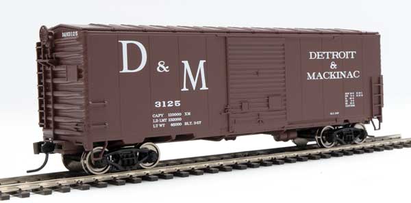 Walthers Mainline 40' ACF Modernized Welded Boxcar w/8' Youngstown Door - Ready to Run -- Detroit & Mackinac #3125 - 910-45032