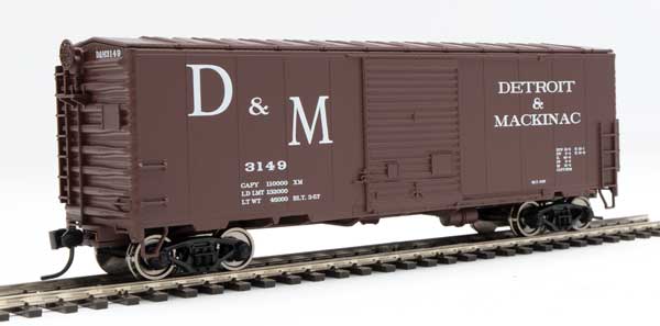 Walthers Mainline 40' ACF Modernized Welded Boxcar w/8' Youngstown Door - Ready to Run -- Detroit & Mackinac #3149 - 910-45033
