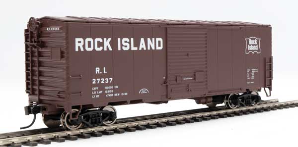 Walthers Mainline 40' ACF Modernized Welded Boxcar w/8' Youngstown Door - Ready to Run -- Rock Island #27237 - 910-45044