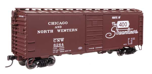 WalthersMainline HO 40' PS-1 Boxcar - Ready to Run -- Chicago & North Western (C&NW) #6264
