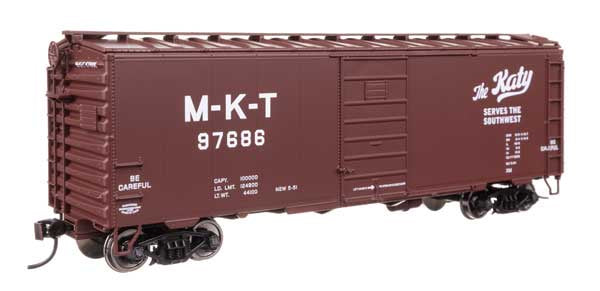 WalthersMainline HO 40' PS-1 Boxcar - Ready to Run -- Missouri Kansas Texas (MKT) #97686