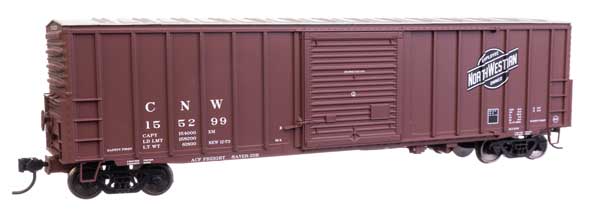 50' ACF Exterior Post Dreadnaught End Plate B Boxcar - Ready to Run -- Chicago & North Western(TM) #155299