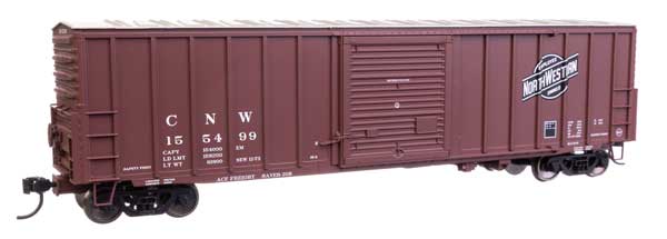 50' ACF Exterior Post Dreadnaught End Plate B Boxcar - Ready to Run -- Chicago & North Western(TM) #155499