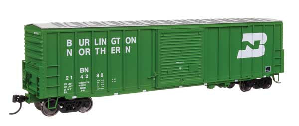 WalthersMainline HO 50' ACF Exterior Post Dreadnaught End Plate B Boxcar - Ready to Run -- Burlington Northern #214288