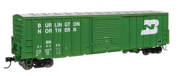 WalthersMainline HO 50' ACF Exterior Post Dreadnaught End Plate B Boxcar - Ready to Run -- Burlington Northern #214266