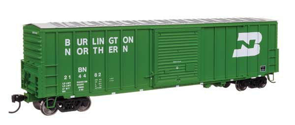 WalthersMainline HO 50' ACF Exterior Post Dreadnaught End Plate B Boxcar - Ready to Run -- Burlington Northern #214482