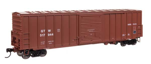 WalthersMainline HO 50' ACF Exterior Post Dreadnaught End Plate B Boxcar - Ready to Run -- Grand Trunk Western #517944