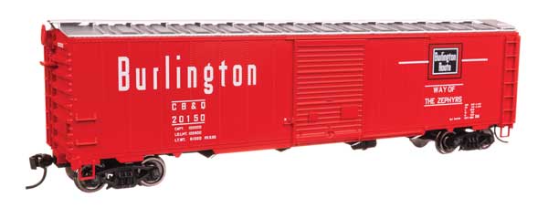 WalthersMainline HO 50' AAR Single Door Boxcar - Ready to Run -- Chicago, Burlington & Quincy #20150