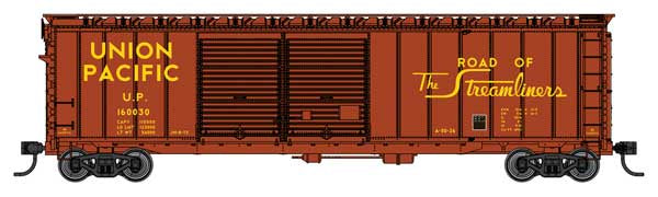 WalthersMainline HO 50' AAR Improved Double-Door Boxcar - Ready to Run -- Union Pacific (UP) #160030