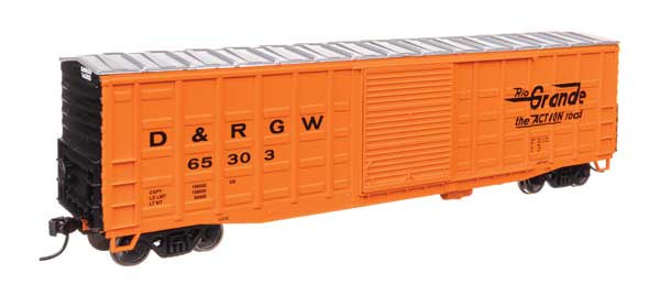 WalthersMainline HO 50' Waffle Side Boxcar - Ready To Run -- Denver & Rio Grande Western (TM) #65303 (Youngstown Door)