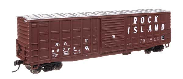 WalthersMainline HO 50' Waffle Side Boxcar - Ready To Run -- Rock Island #62729 (Pullman-Standard Door)