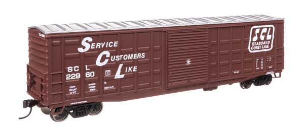 WalthersMainline HO 50' Waffle Side Boxcar - Ready To Run -- Seaboard Coast Line #22960 (Youngstown Door)