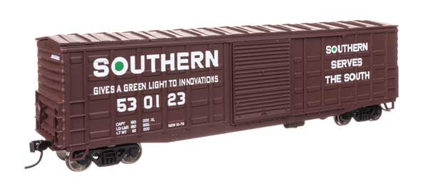 WalthersMainline HO 50' Waffle Side Boxcar - Ready To Run -- Southern Railway #530123 (Youngstown Door)