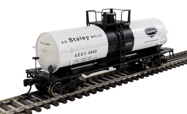 Walthers Mainline 36' Chemical Tank Car - Ready to Run -- A.E. Staley AESX #4949 - 910-48017