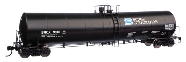 WalthersMainline HO Trinity 25,000-Gallon Tank Car - Ready to Run -- Bunge Corp. BRCX #3016