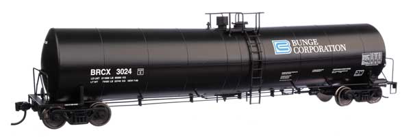 WalthersMainline HO Trinity 25,000-Gallon Tank Car - Ready to Run -- Bunge Corp. BRCX #3024