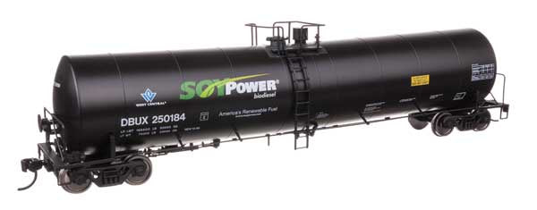 WalthersMainline HO Trinity 25,000-Gallon Tank Car - Ready to Run -- Soy Power DBUX #250184