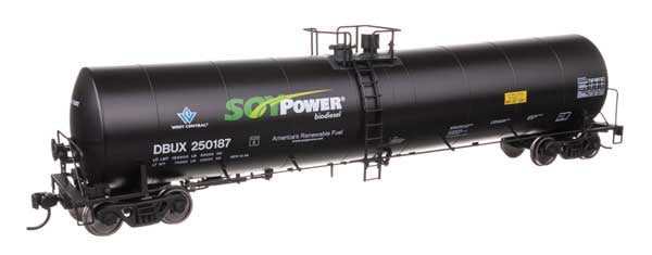 WalthersMainline HO Trinity 25,000-Gallon Tank Car - Ready to Run -- Soy Power DBUX #250187