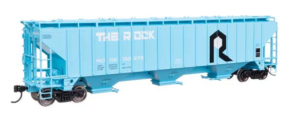 WalthersMainline HO 57' Trinity 4750 3-Bay Covered Hopper - Ready to Run -- Rock Island #133275
